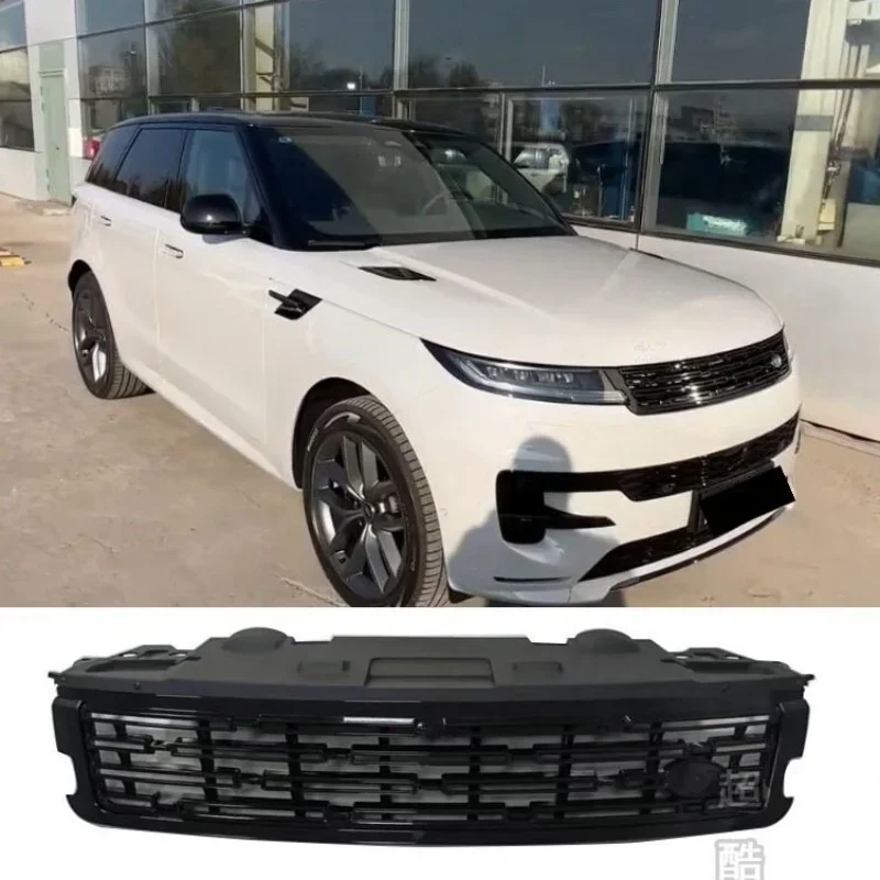 Car Front Bumper Grille Upper Racing Grills For Land Rover Range Rover Sport 2023 2024 2025 Central Mesh Grid Accessories