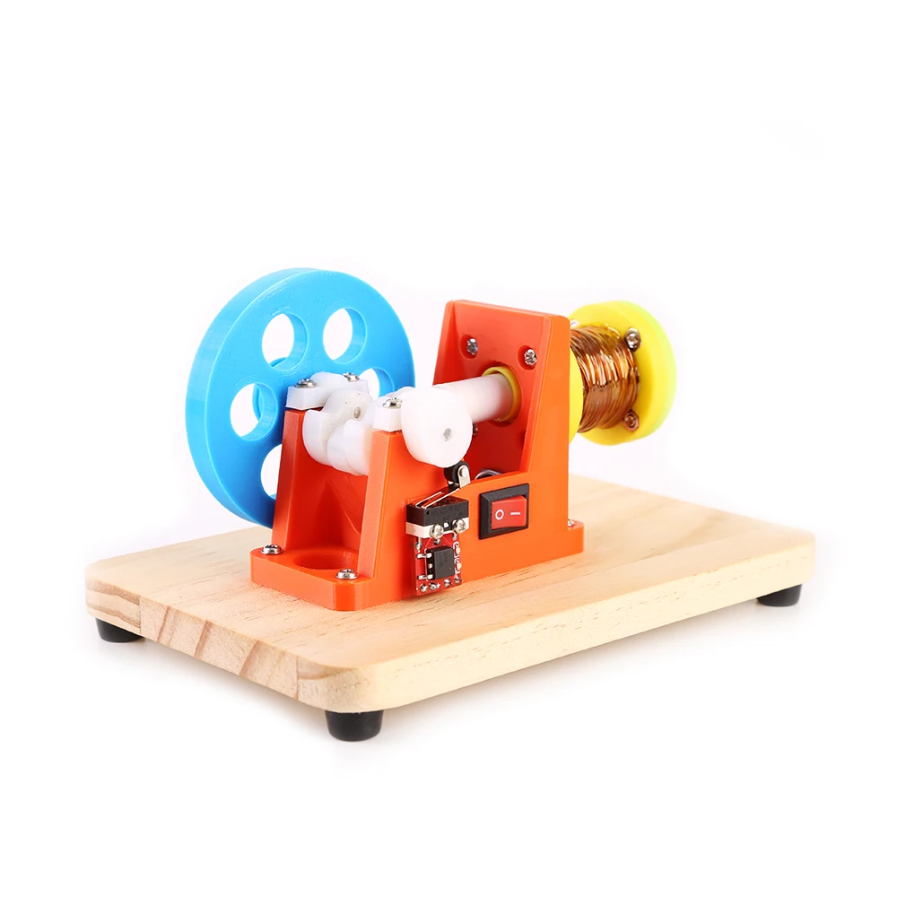 Single cylinder Electromagnetic Engine Model Physics Wood Based Physics Experiment Science Popularization Education Toy STEM Edu