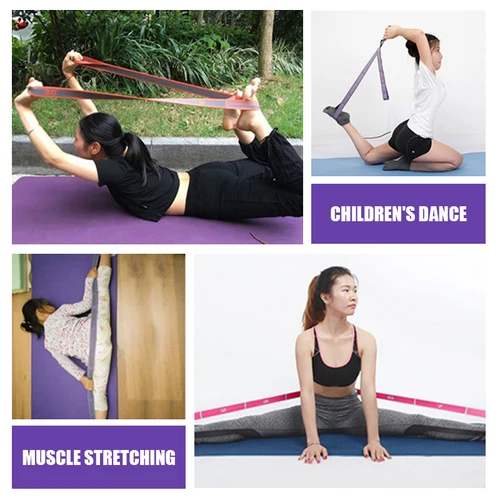 Imagen 2 del producto Bandas elásticas de resistencia para Yoga de varias secciones, entrenamiento de baile para niños y adultos, gimnasio, Pilates en casa, ejercicio, correa de tracción, cinturón deportivo para Fitness