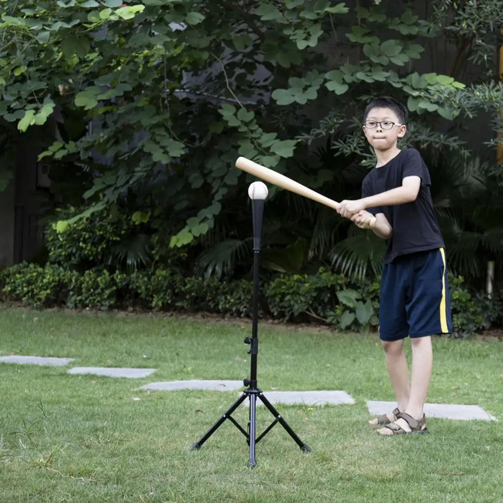 

Foldable Baseball Batting Tee Softball Practice Training Tripod Adjustable Height Hitting Aid for Coaching and Home Use