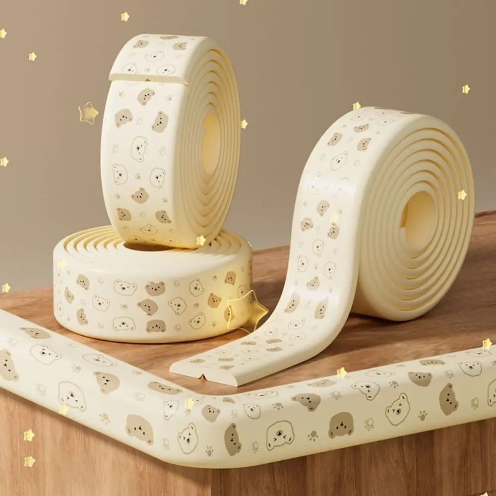 2 متر مكتب واقي للحواف قطاع الكرتون الرقمية نمط سلامة الطفل المضادة للتصادم وسادة سميكة لينة جدار ركن حامي الأطفال