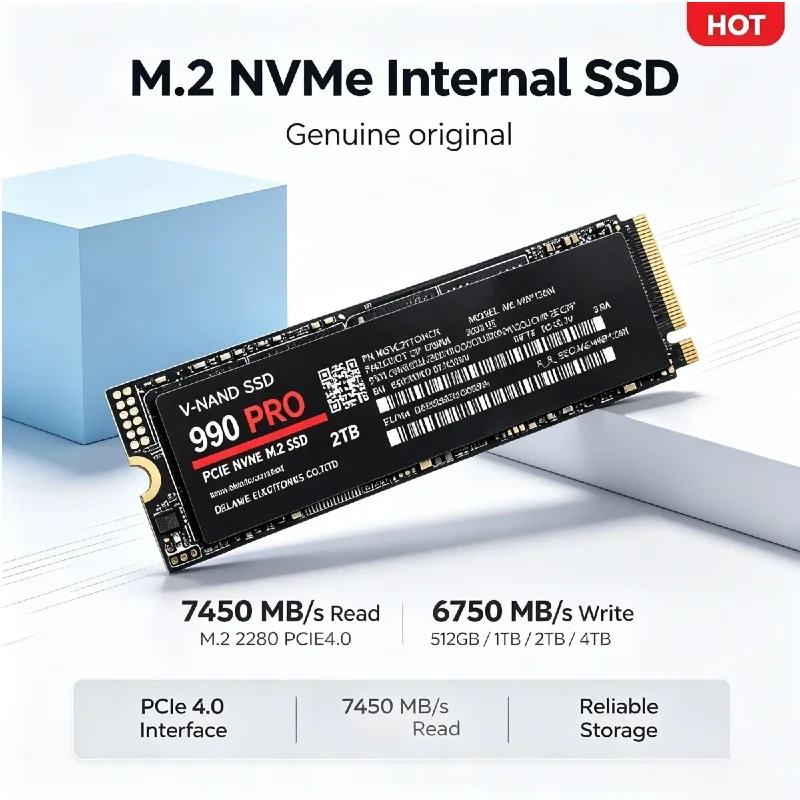 High Speed Original M.2 NVME SSD 1TB 2TB Internal Solid State Hard Drive for Notebook Laptop Desktop Computer System Upgrade