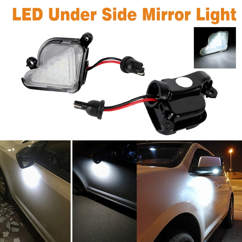 

2pcs Car Pathway Lights LED Under Rear View Side Mirror Light Puddle Lamps Canbus for Skoda Octavia 3 5E 2 1Z Superb 3 B8 2 B6