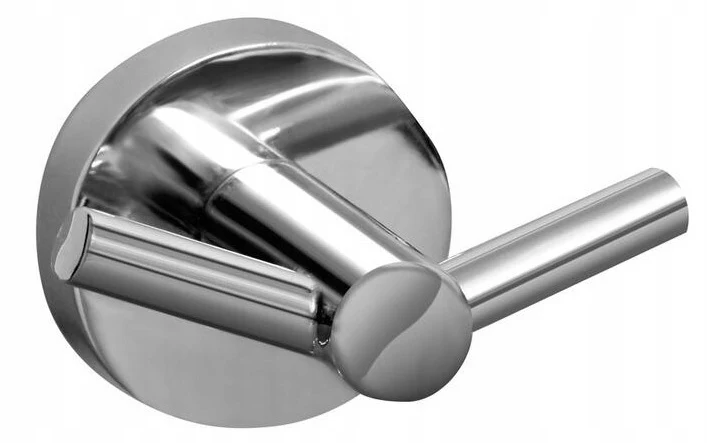 Handdoekhanger dubbel Chroom 7 cm