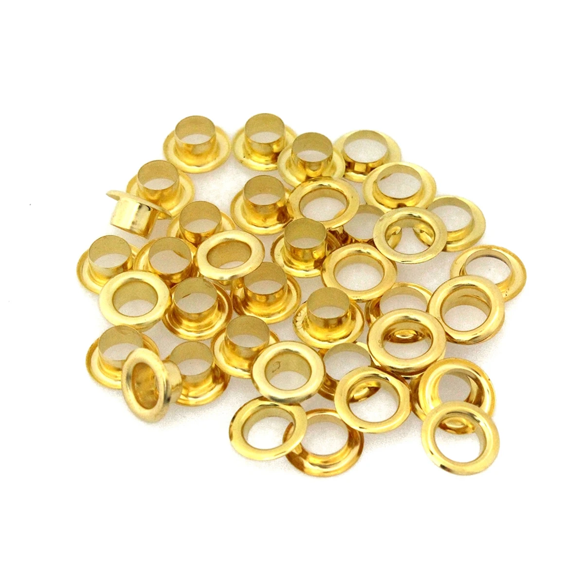 100sets 6mm Brass Double Sided Eyelet with Washer Leather Craft Repair Grommet Round Eye Rings For Shoes Bag Clothing Belt Hat