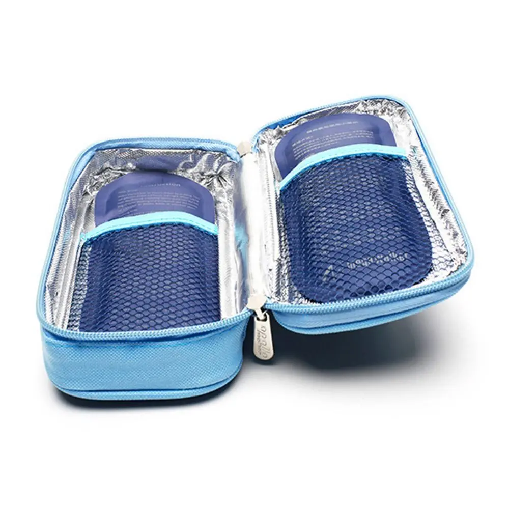 Reusable Diabetic Insulin Cooling Bag Cold Gel Ice Pack Protector Pill Refrigerated Ice Pack Cooler Organizer Travel Case