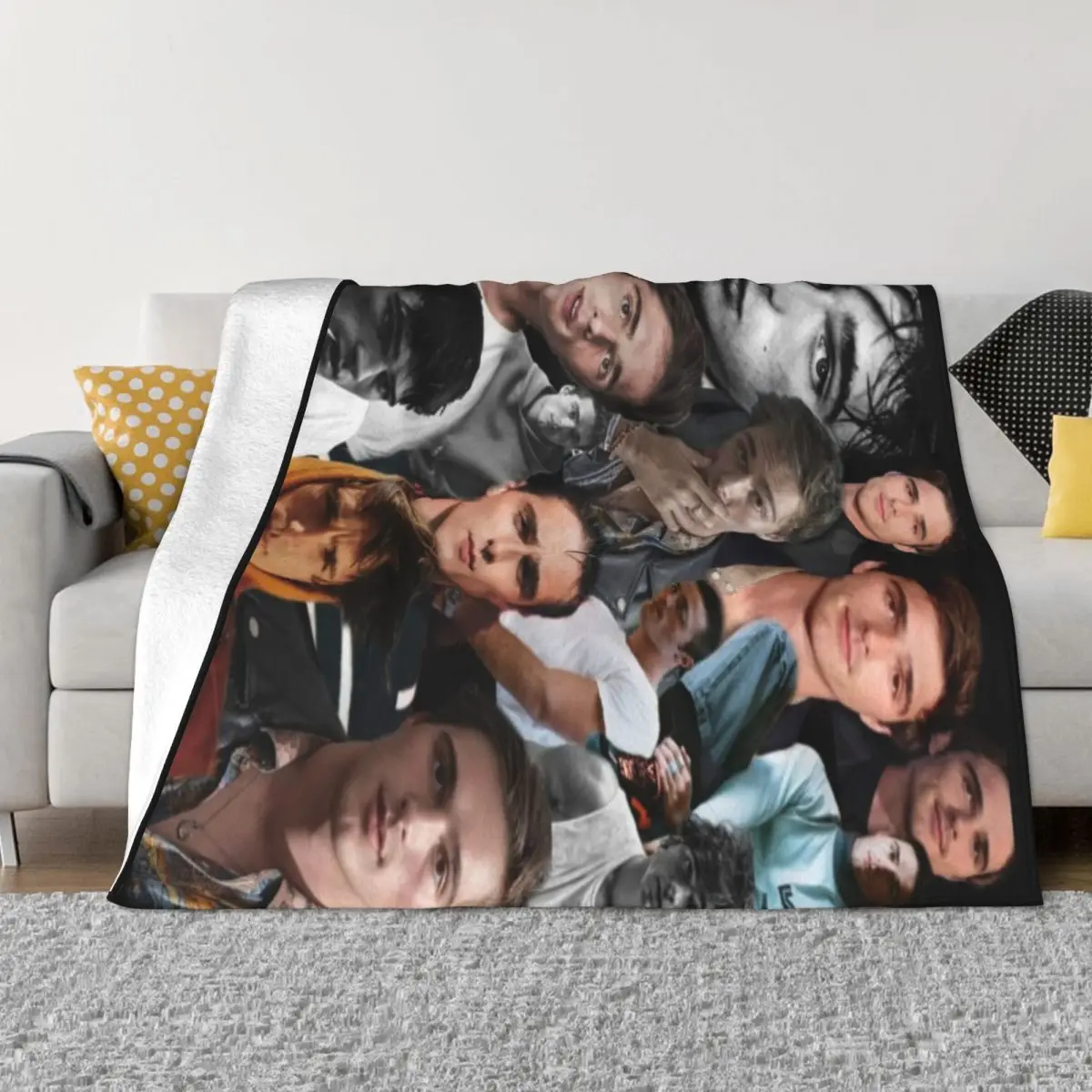 Jacob Elordi Editing Throw Blanket Soft Bed Blankets Sofa Blanket Travel Blanket Thin Blankets