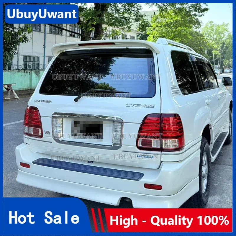 

Спойлер для Lexus LX470 2004 2005 2006 2007 2008, Стайлинг автомобиля, АБС-пластик, неокрашенная грунтовка, задний багажник, крыло, губа, светодиодный спойлер