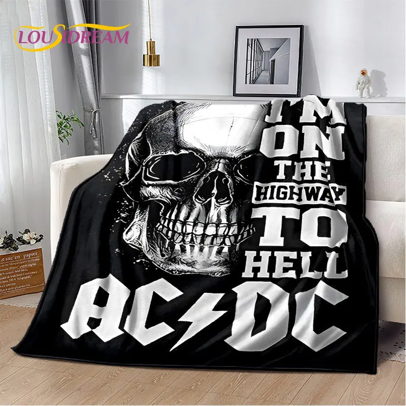 

AC/DC Rock Band Retor Plush Blanket,Flannel Blanket Throw Blanket for Living Room Bedroom Bed Sofa Picnic Hiking Leisure Napping