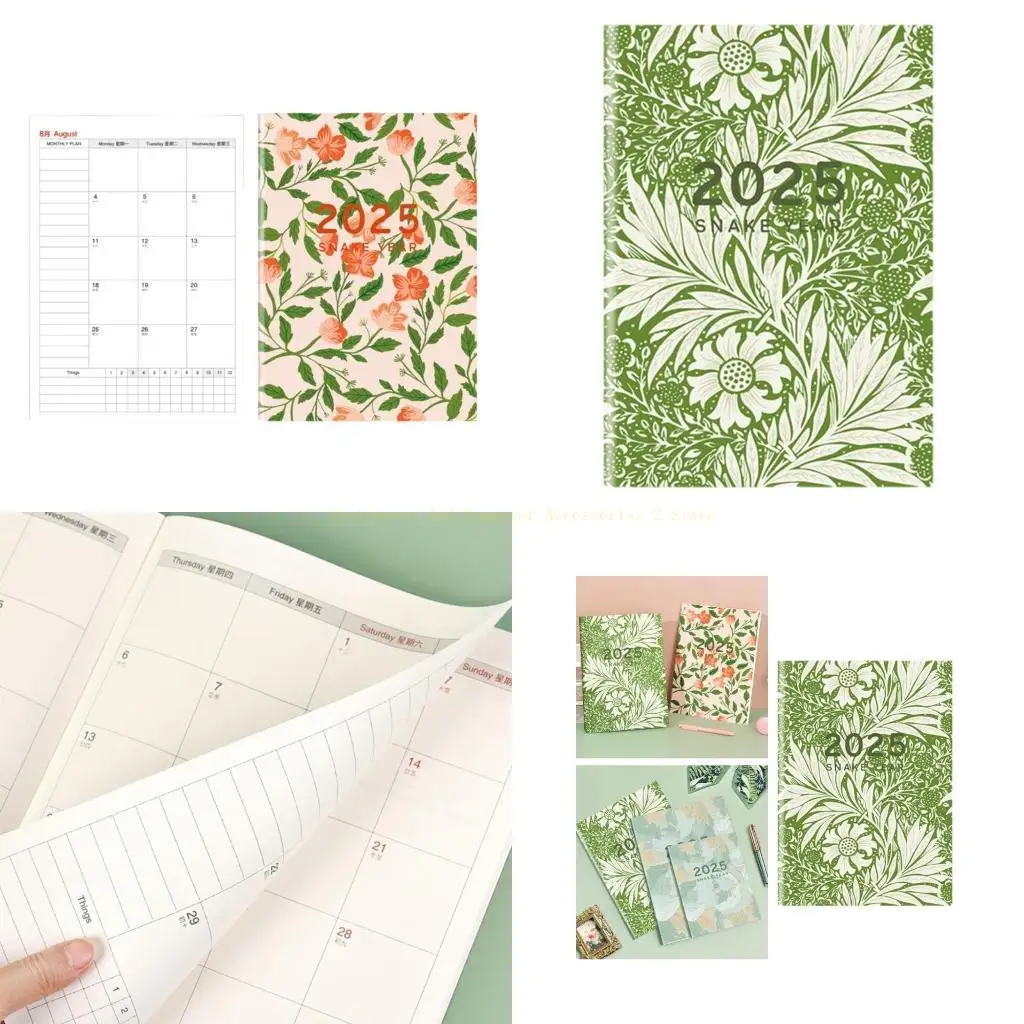 2025 Monthly Planner Letter Size Planner Notebook Budget Notepads 8x11.2In Softcover Planner Notebook 24 Sheets Dated