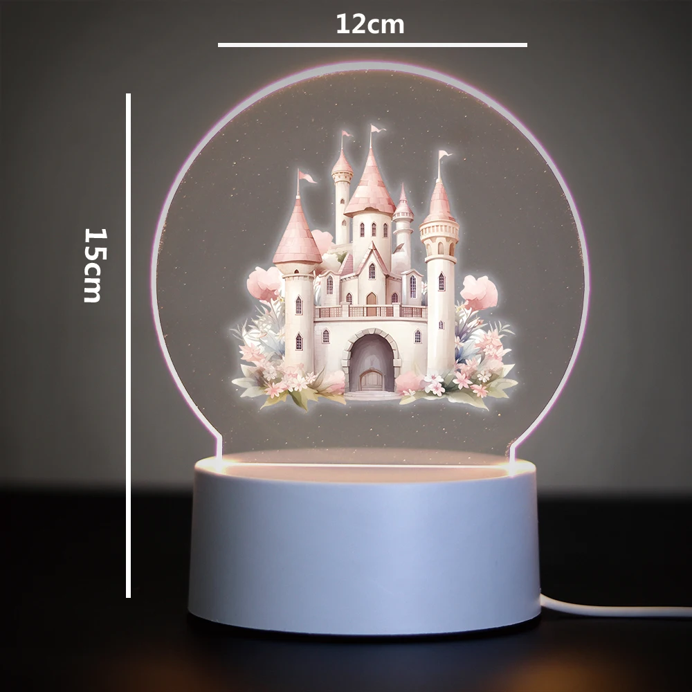 Castle 3D Night Light Kids Toy Birthday Christmas Gifts For Kids Toys 3D Night Light Kids Toy