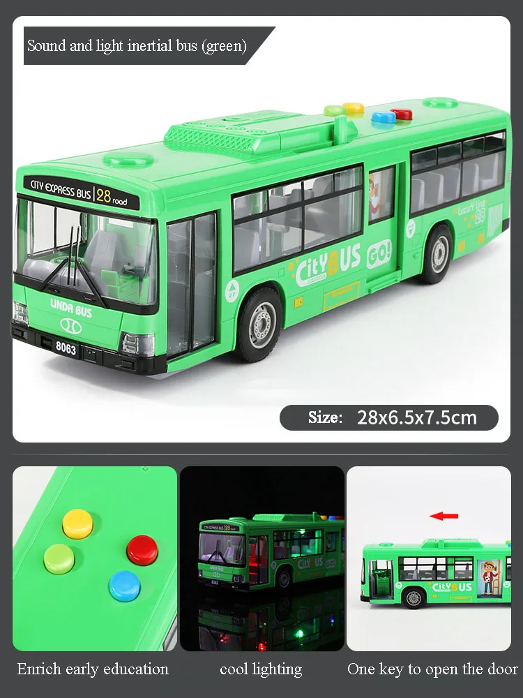 Gros Camion Jouet Enfant Jouet De Bus De Ville - Jouet De Bus De Visite De La Ville | Bus Jouet City Express | Grand Jouet De Bus Électrique | Jouet Éducatif