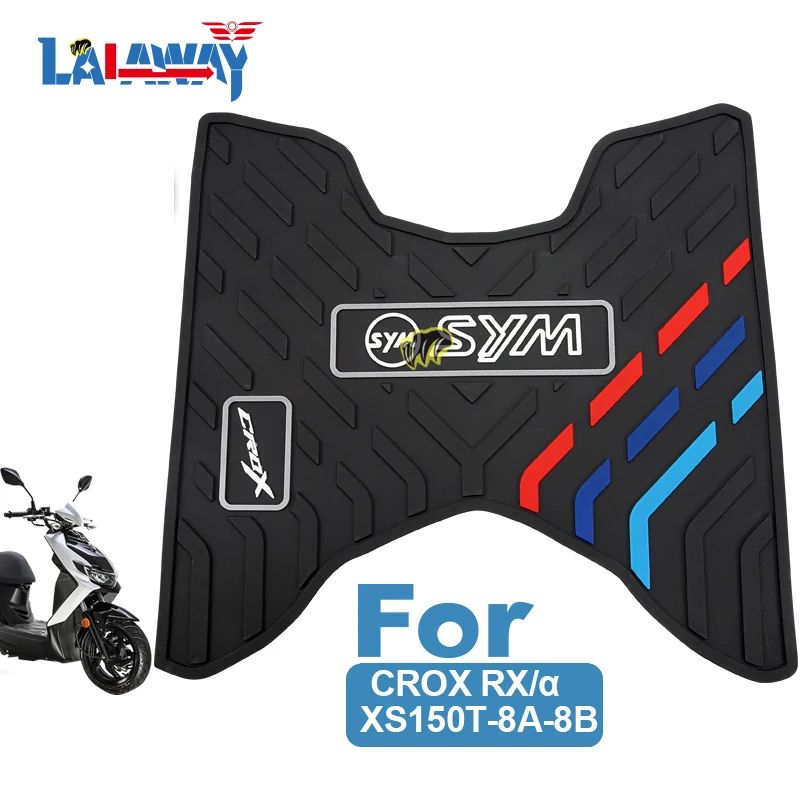 For SYM CROX RX S150T-8A-8B Scooter Motorcycle Mat Pedal Rubber Foot Skid Pad Floor Mat Carpet High Fit Water Proof Non-slip