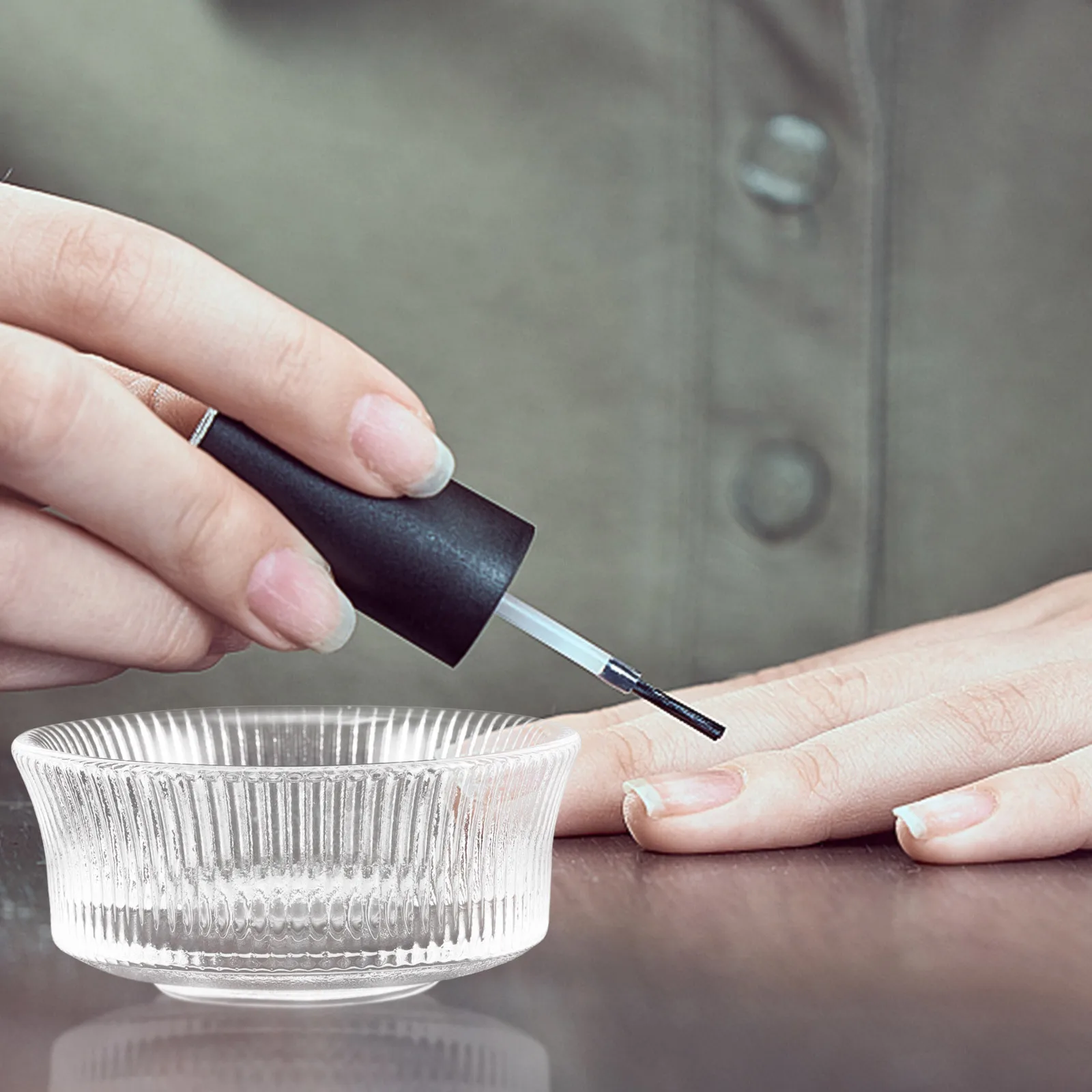 Piatto per unghie Dappen Ciotola in vetro per unghie acriliche Piatto di piccole dimensioni per miscelare polvere liquida Accessori per strumenti artistici per manicure