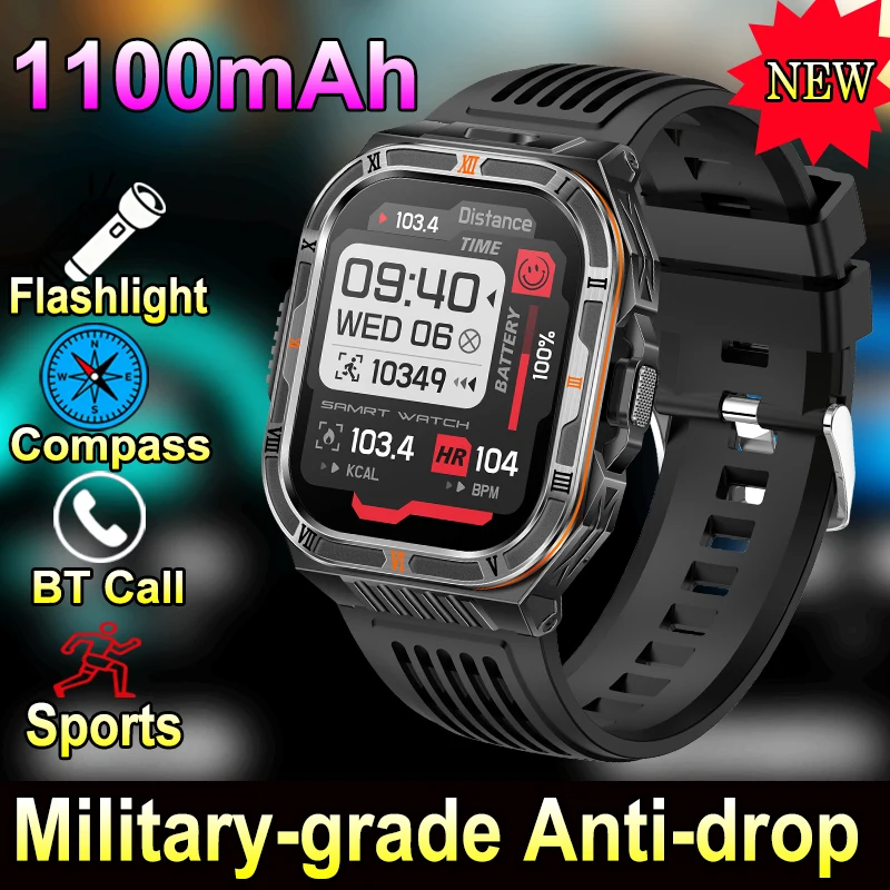 �y�Z�[�����z�j�������A�E�g�h�A�X�|�[�c�X�}�[�g�E�H�b�`�R���p�X 1100mAh �R���O���[�h�̗����h�~�r���v LED �����d�� BT �R�[���X�}�[�g�E�H�b�`