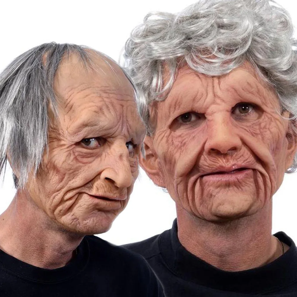 

Halloween Granny Mask Granny Cosplay Granny Wig Old Man Old Man Mask