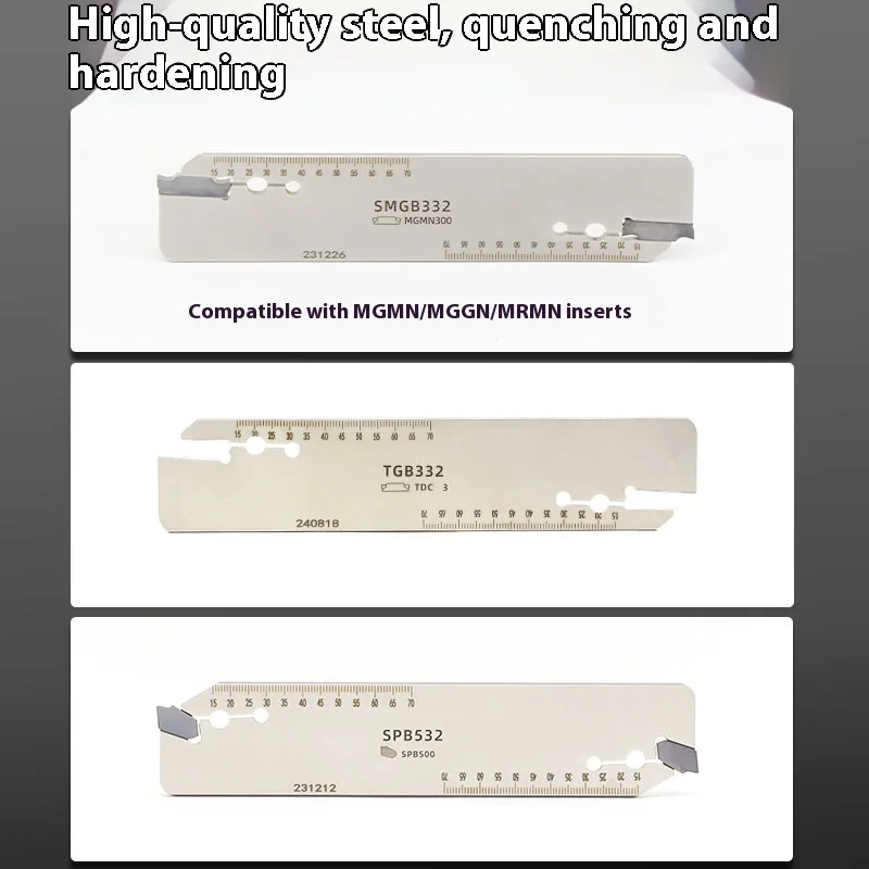 

CNC Lathe Tool Holder Deep Groove Special tool Plate Diameter Cutting SMGB26/32 TGB324 Double Head Nickel-plated White Boutique