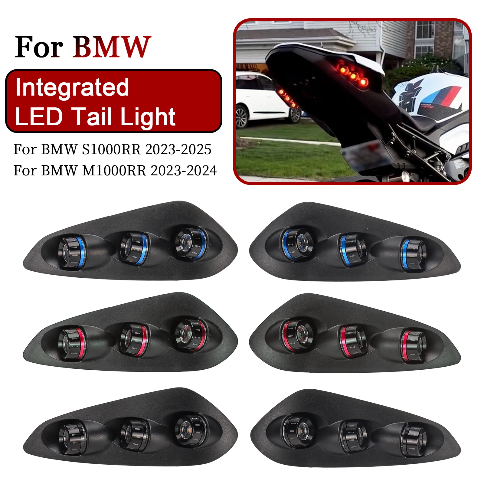 

Motorcycle In-Tail LED Integrated Tail Light For BMW S1000RR 2023-2025 M1000RR 2023-2024 s1000rr m1000rr rear light Turn Signals