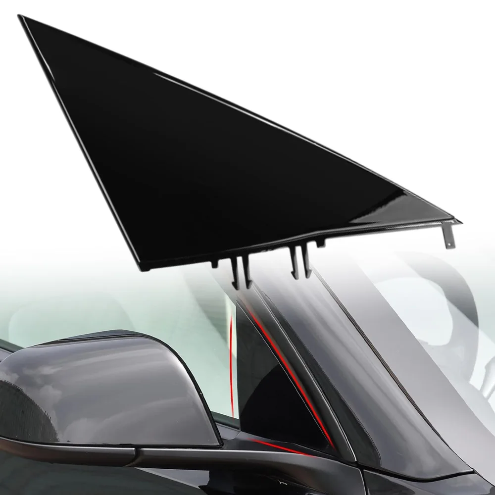 Car Reversing Mirror Triangle Triangular Plate Trim Front Left /Right 1130655-00-D, 1130656-00-D For Tesla Model 3 2017-2024