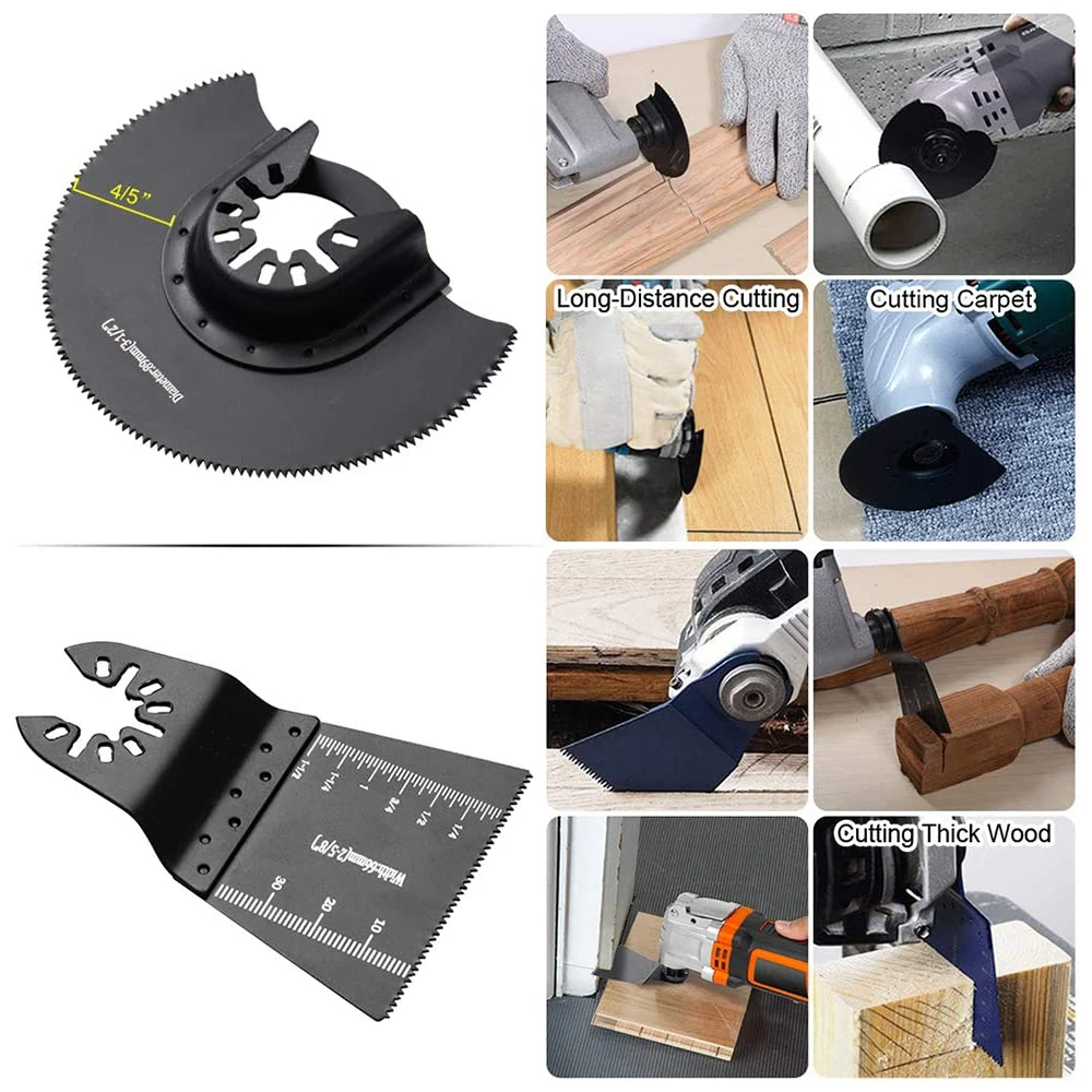 FOXBC 35 Chiếc Dao Động Lưỡi Cưa Lọng Cho Gỗ Kim Loại Nhựa Đa Năng Lưỡi Dao Bộ Phù Hợp Với Dewalt Worx Rockwell Ôn Milwaukee Makita