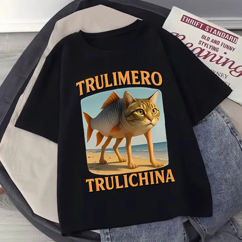 Kaus Kawaii Brainrot Italia untuk Anak-anak Kaus Lengan Pendek Lucu Kartun Anime Pakaian Anak-anak Atasan Fashion Musim Panas Anak Laki-laki Perempuan