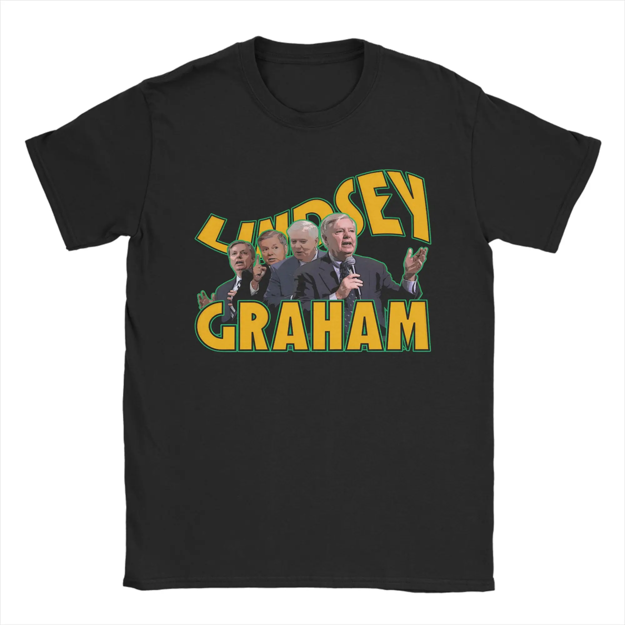 Lindsey Graham Cotton T-Shirt For Man Summer  Vintage T-Shirts Popular Tees Oversize Hot Sale Tops