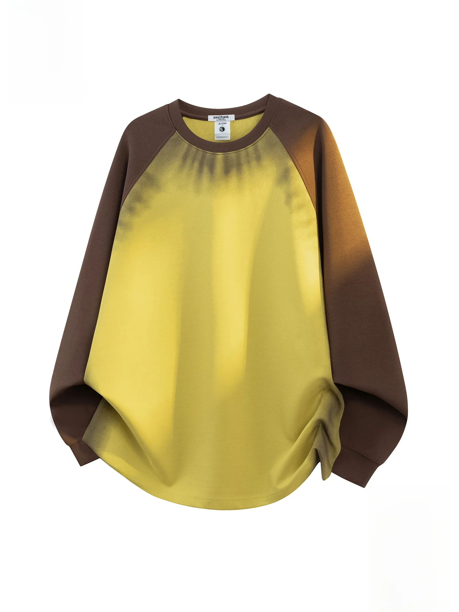 

Мужской свитшот Paul Frank 2026 весенней коллекции, свободный крой, круглый вырез, с цветными вставками, удобный, из полиэстера, повседневный топ