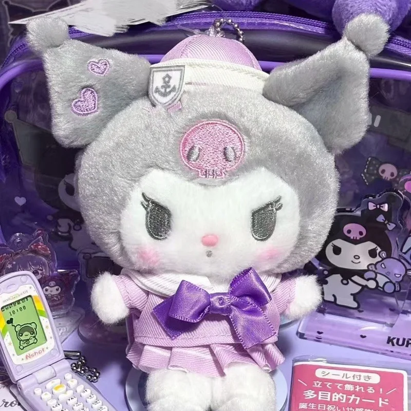 Série de personnages de marin Sanrio, jouet en peluche pendentif cannelle Pompompurin Kuromi, poupée en peluche, breloque pour sac à dos Hello Kitty