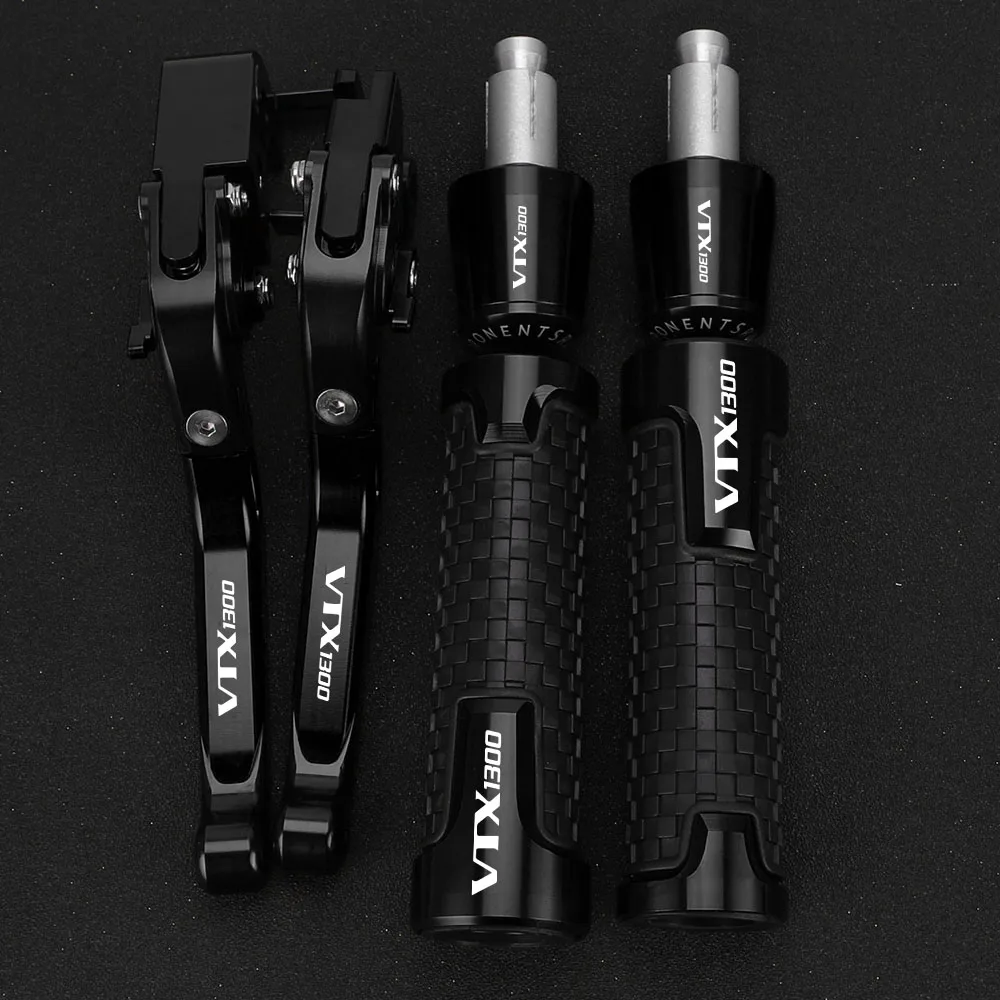 For HONDA VTR1000F VTR 1000F 1998-2007 2006 2005 2004 Motorcycle Adjustable Brake Clutch Levers Handlebar Handle Grip Ends