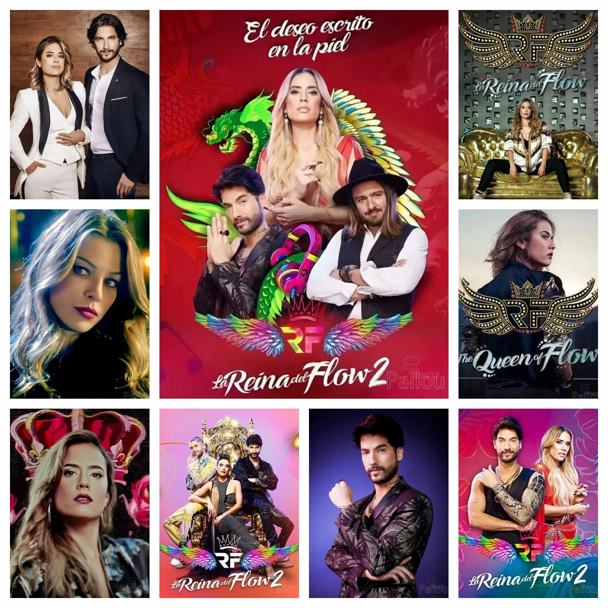 5D DIY Stickerei Yemi Reina Del Flow Drama Diamantmalerei Kunst Die Königin des Flusses Strass-Poster Kreuzstich Geschenk Deko