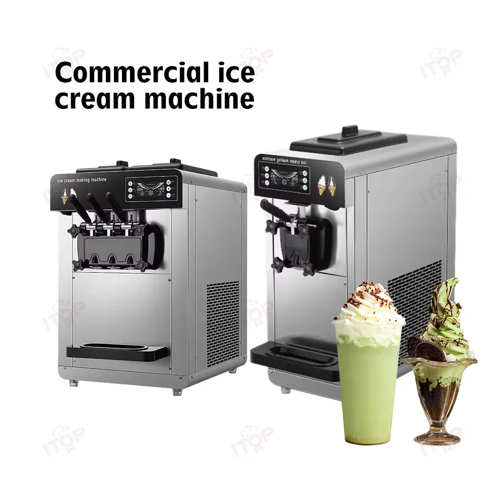 Macchina per gelato soft commerciale a 3 gusti - Uscita 100 porzioni/ora (grado professionale, capacità 5 litri, facile da pulire)