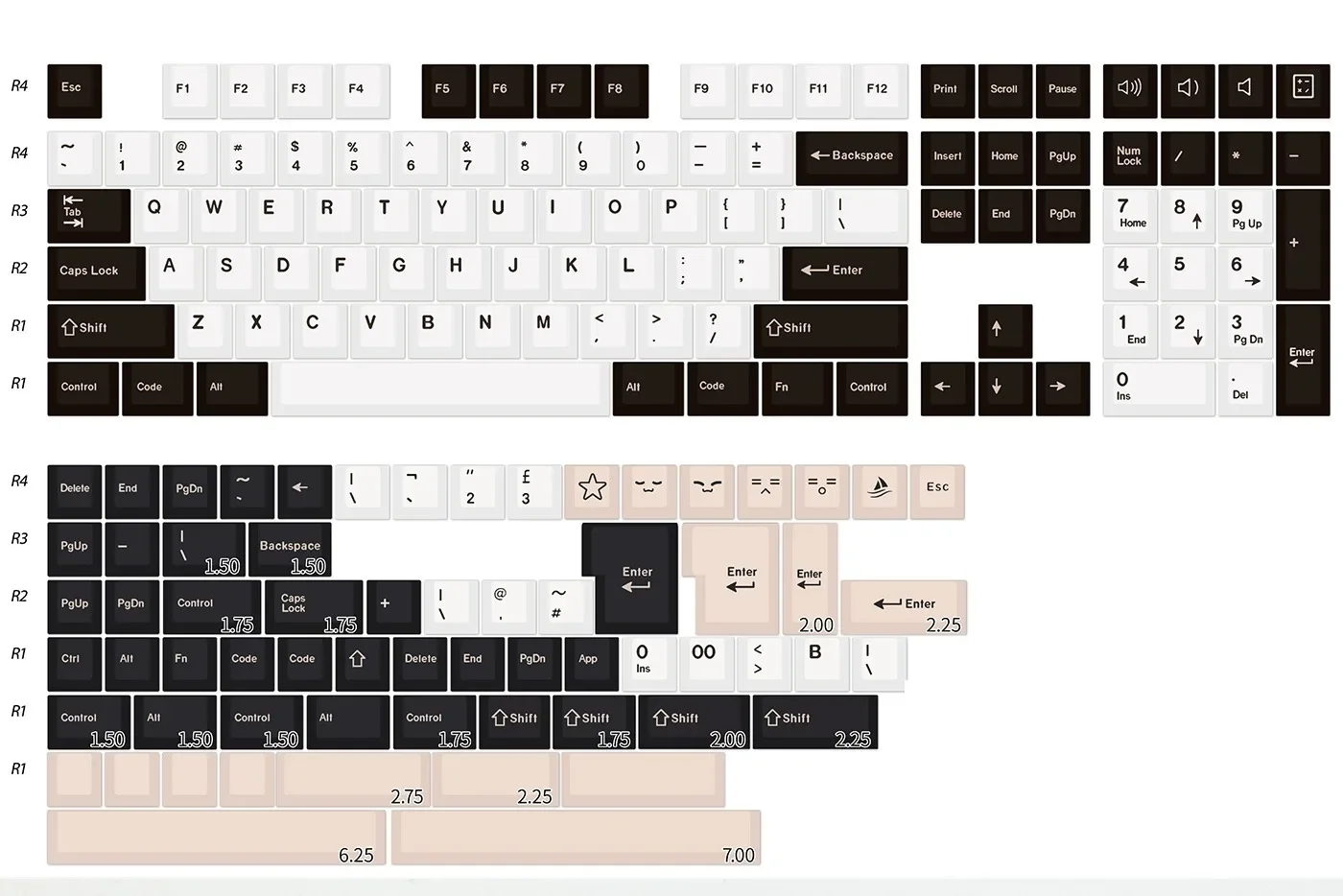 GMK keycap factory height PBT two-color 68/75/84/87/98 bald head non-mechanical keyboard