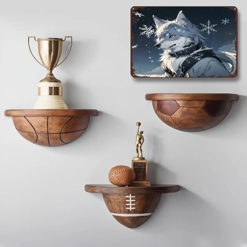 Fantasy - Inspired Metal Sign: Exquisite Anthropomorphic Wolf Artwork, Great for Fantasy - Style Decor, 7.9x11.8