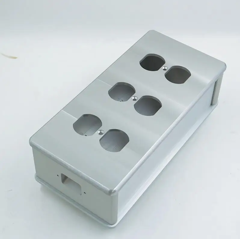 Full aluminum HiFi US power case DIY box American standard power socket chassis