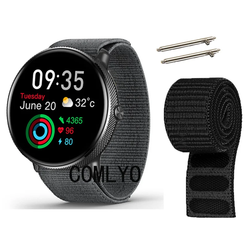 Watchband for Zeblaze GTR 3 Pro Watch Band Strap Hook&Look Nylon Belt