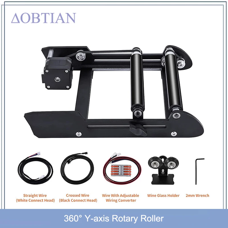 

Y-axis Rotary Roller For Laser Engraver, 3mm-200mm Engraving Diamete 360° Rotating Machine For Cans, Eggs, Cylinders, Pen