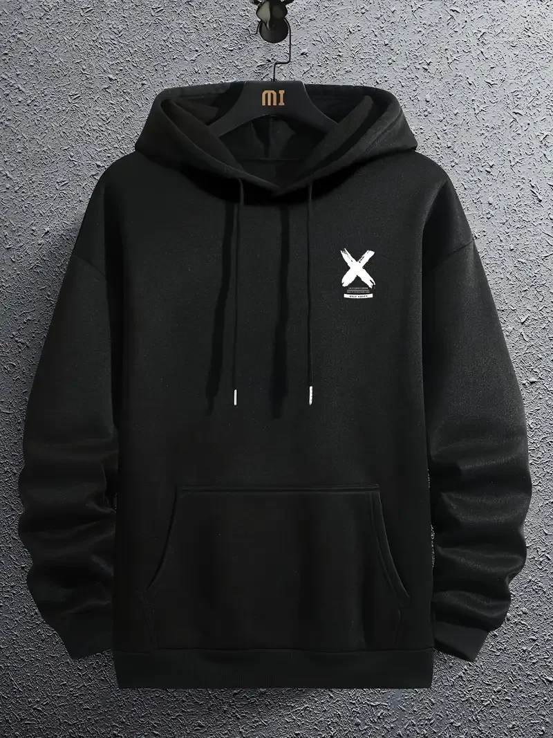 Men's Halloween hoodies with letters and pumpkin ghost prints are suitable for outdoor sports and casual wear in autumn and wint