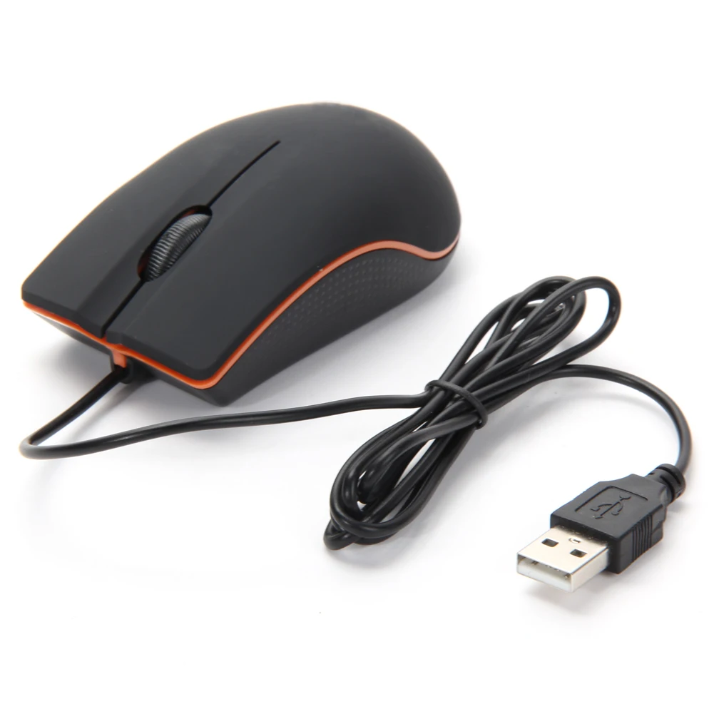 USB Wired Computer Mouse Silent Click LED Optical Mice 1200 DPI 3 Buttons Gaming Mouse For PC Laptop Computer E-sports 1M Cable