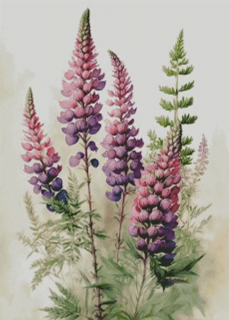 

Качественные красивые наборы для вышивки счетным крестом, вышитые украшения для дома, 64 акварель, волчий хвост, трава 52-73