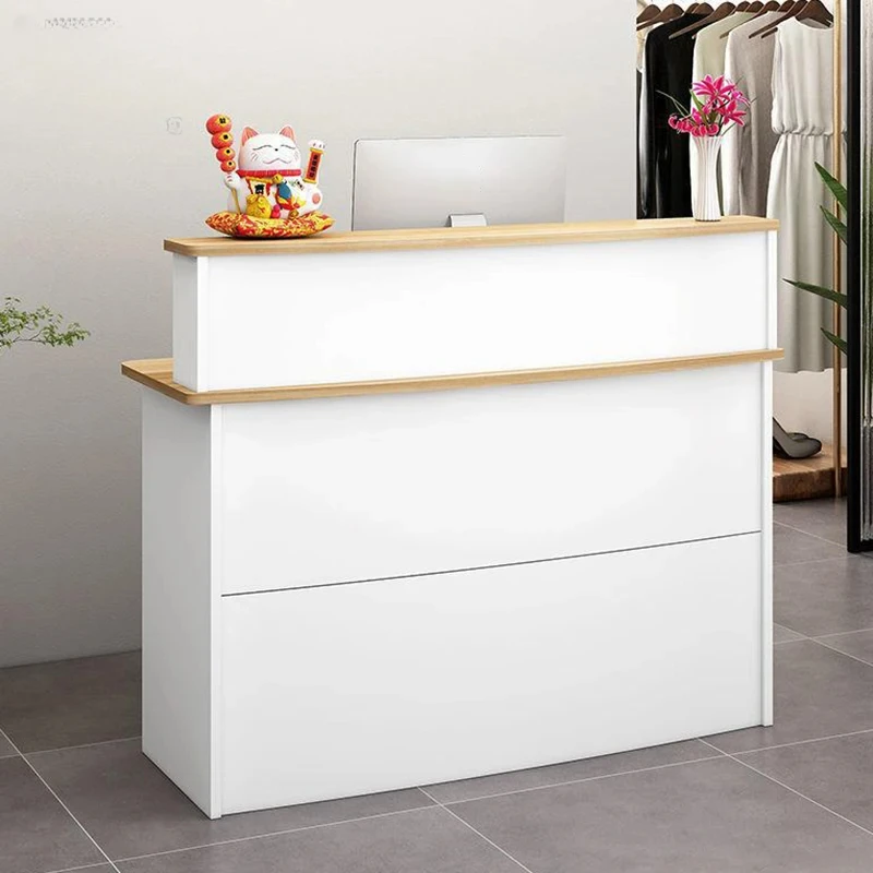 Escritorios de recepción de empresa, muebles de oficina modernos, Mostrador de cajero Simple, Mostrador de Bar de supermercado, escritorios de recepción para salón de belleza