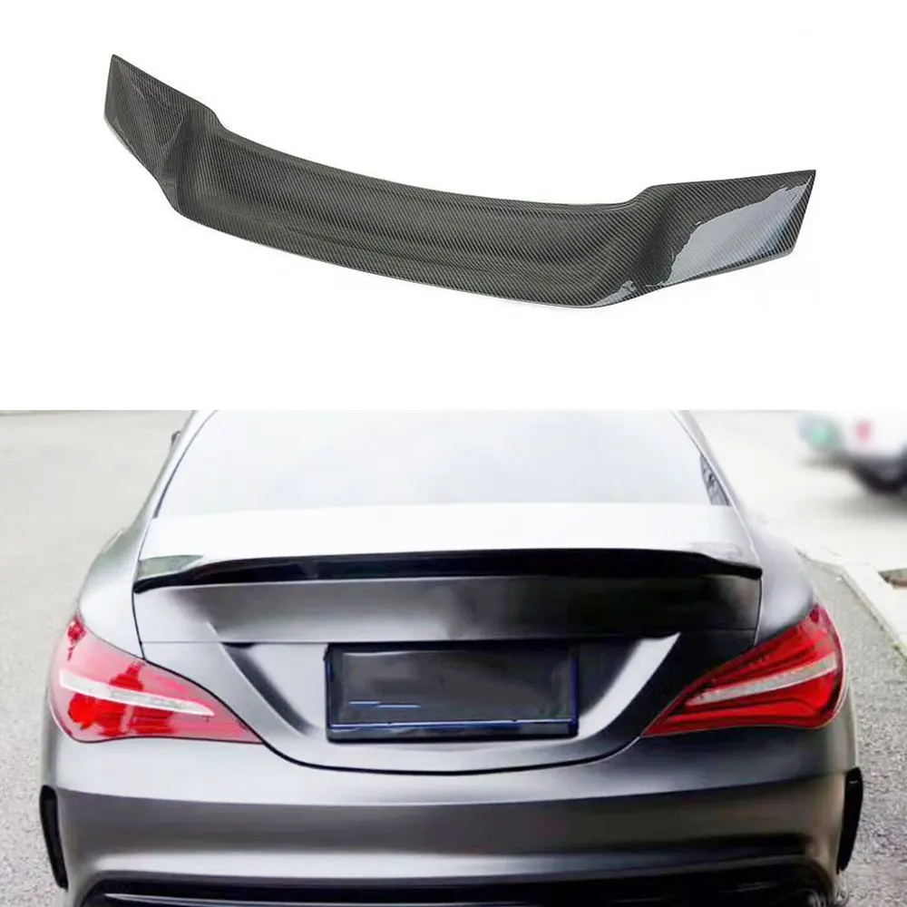 

Carbon Fiber for Mercedes Benz CLA45 W117 C117 CLA 200 250 260 Sedan 4 Door 2013-2019 FRP Material Rear Trunk Spoiler Wings