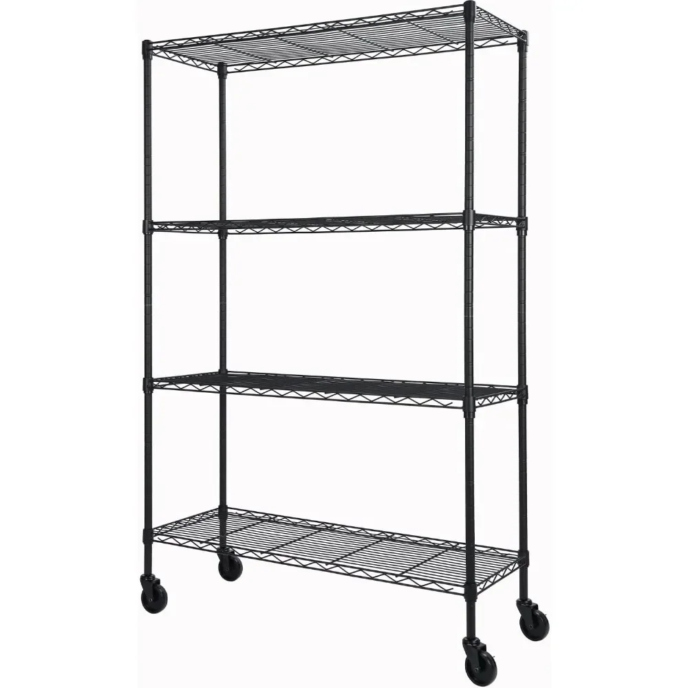 

Adjustable Heavy Duty Storage Shelving Unit on 4 Wheel Casters, Metal Organizer Wire Rack, Storage Shelves