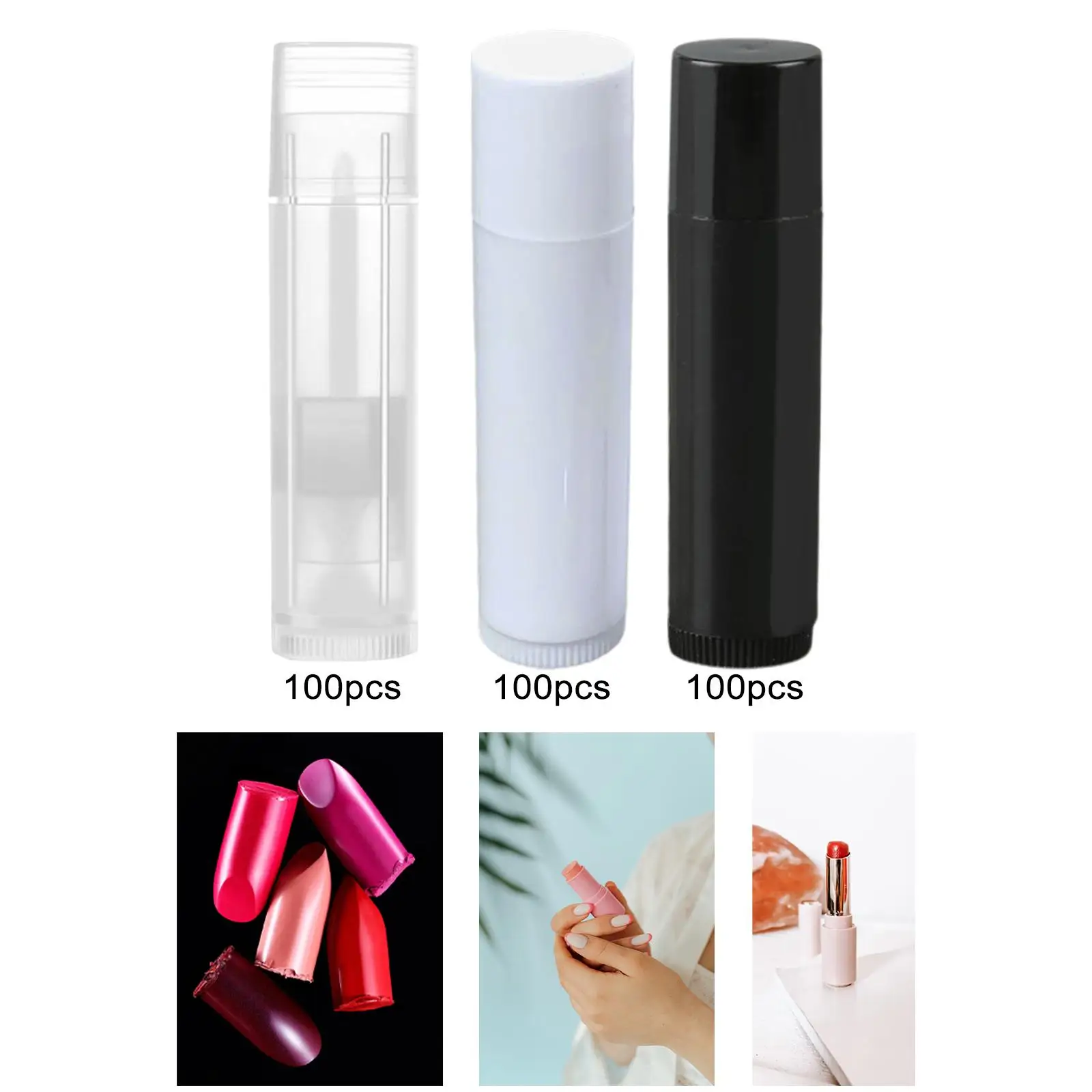 100x Lip Balm Tubes Lip Oil Lipstick Mini Bottles Containers for Women Girls DIY