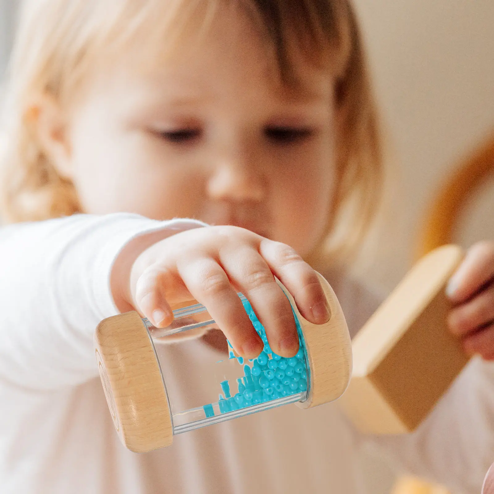 Educational Hand Shake Rain Sound Making Tube Infant Musical Sensory Development Instrument Cognitive Learning Plaything