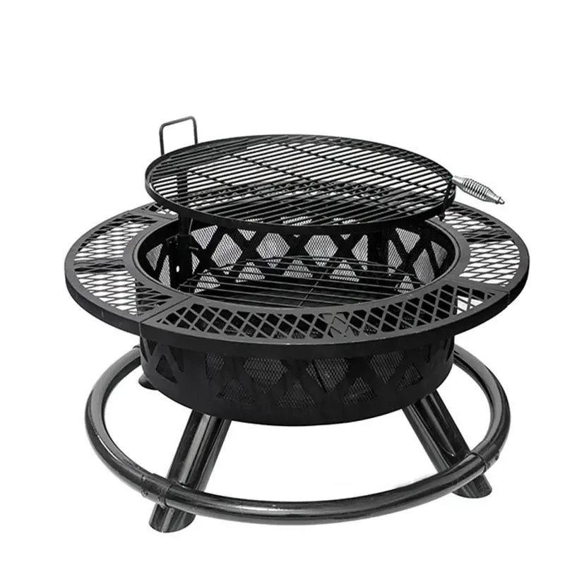 Nordic Iron Fire Pit for Outdoor Heater 화롯대 Charcoal Brazier Creative Multifunction Camping Outdoor Barbecue Charcoal Braziers