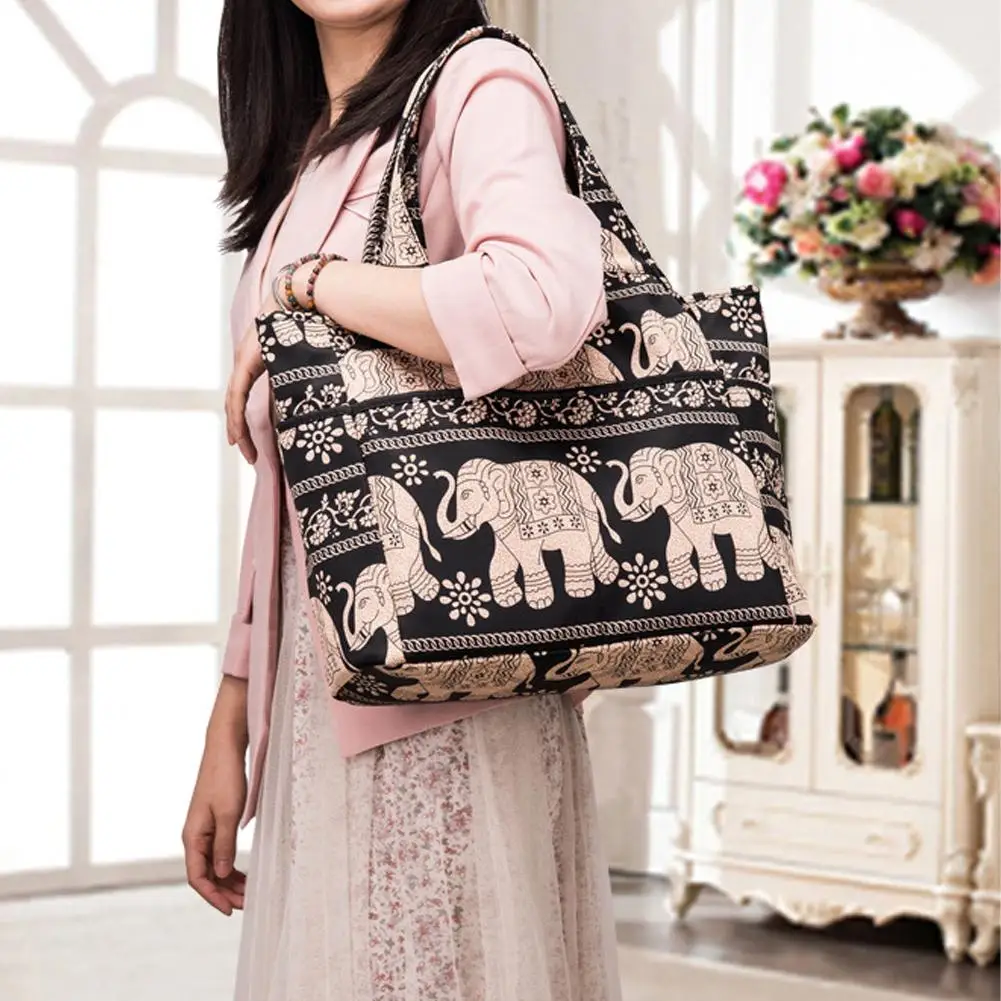 

Складной рюкзак на шнурке с цветочным принтом, большой вместимости