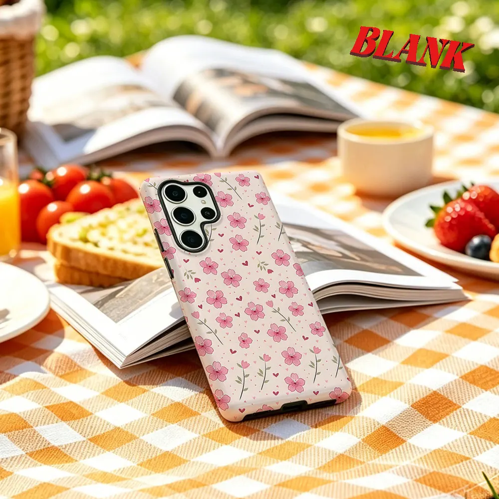 Cherry Blossoms For Samsung Galaxy Phone Case S23 A57 S20 S25 FE S26 Plus S24 Ultra A56 A37 2-IN-1 Shockproof Bumper