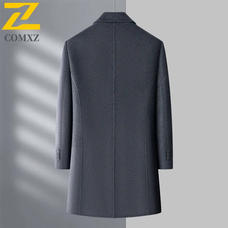 2025 Classic Wool Overcoat Winter New Casual Business Style Mid Length Coat Detachable Down Liner Premium Warm Outerwear