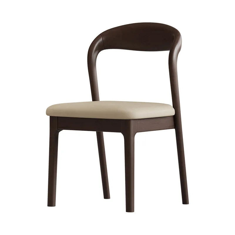 Nordic solid wood dining chair household eating stool back chair commercial dining table  dining room living room soft bag