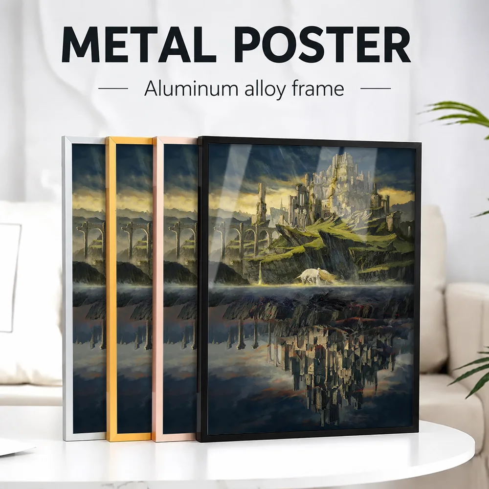 As Above So Below Framed Metal Poster Personalized Photo Shadowy Cinematic Style Wall Art For Entertainment Room Birthday Gift